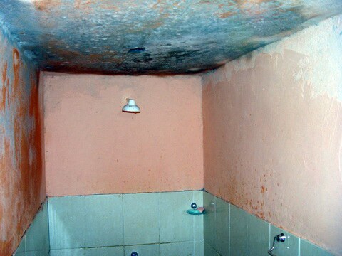 Banheiro do quarto, o teto  to baixo que eu no conseguia ficar de p em baixo do chuveiro